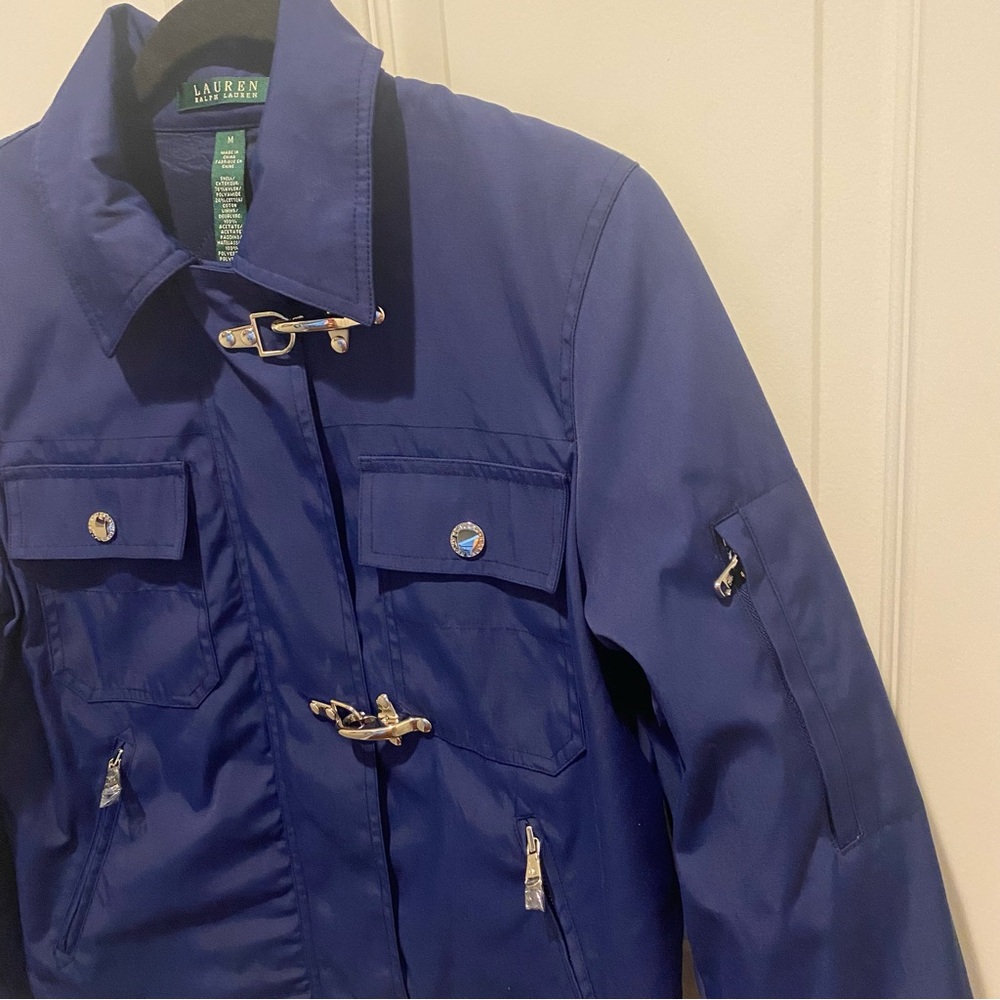 Lauren Ralph Lauren Navy Blue Bomber Jacket - Picture 4 of 4